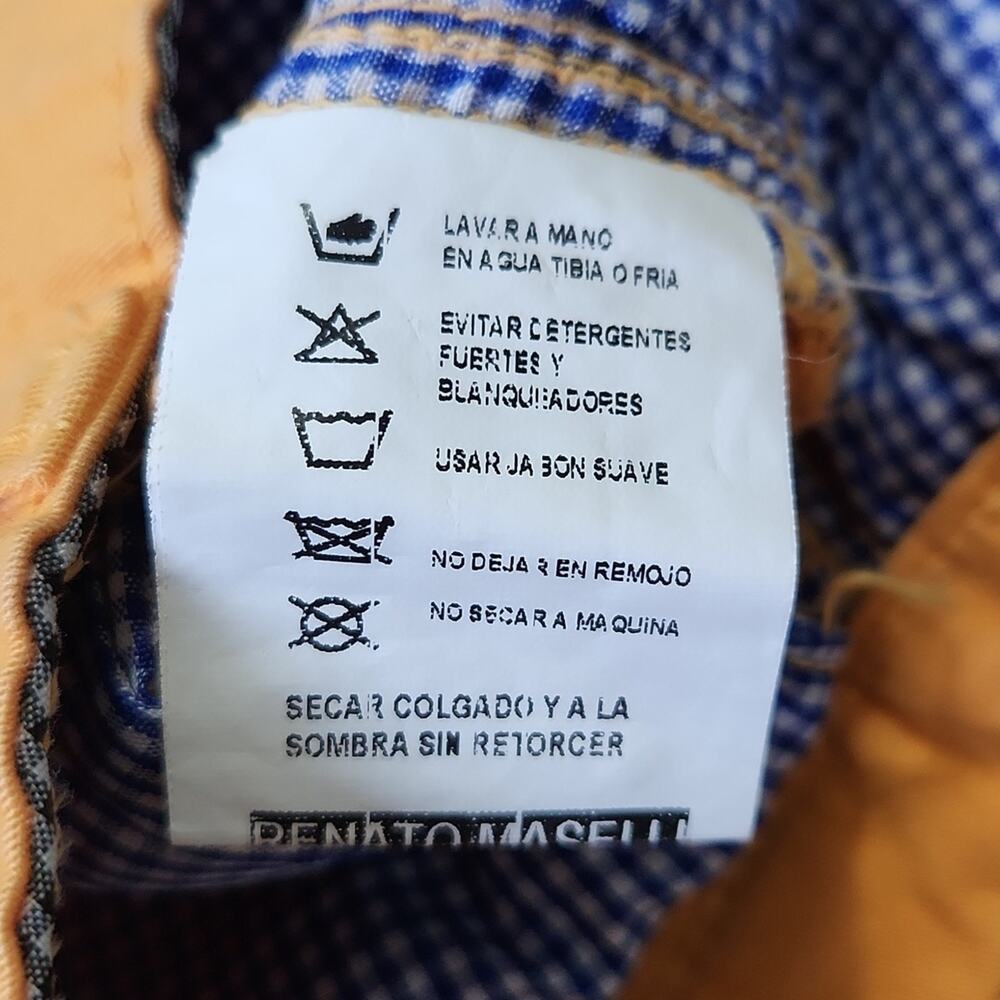 Milano Renato Masselli Womens Orange Straight Leg High Rise Pants Jeans Size 28 - Picture 10 of 11